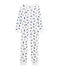 Langer Unisex-Overall aus angerautem, extra warmem Bouclé-Frottier. weiss MARSHMALLOW/blau MAJOR