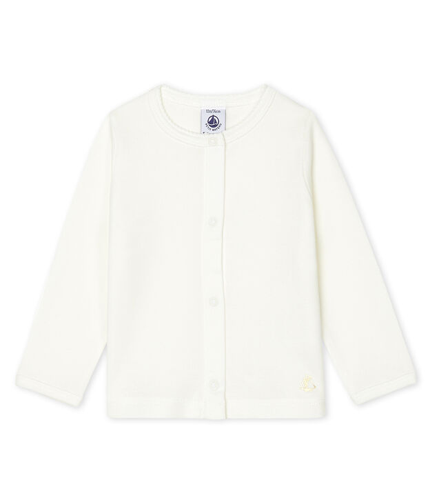 Leichter Baby-M&auml;dchen-Cardigan weiss