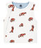 Ärmellose wendbare Baby-Jacke aus wattiertem Rippstrick für Jungen weiss MARSHMALLOW/ MULTICO CN