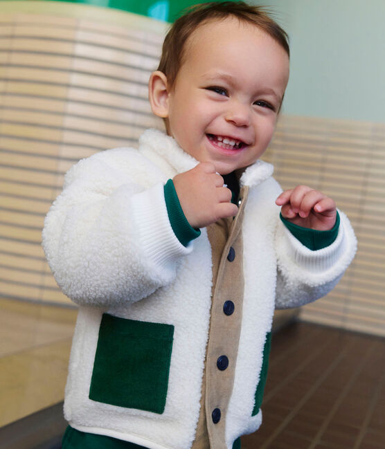 Baby-Sherpa-Mantel MILK/ MULTICO