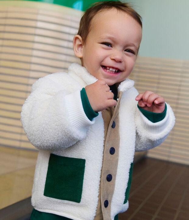 Baby-Mantel aus Sherpa. naturfarben/vielfarbig