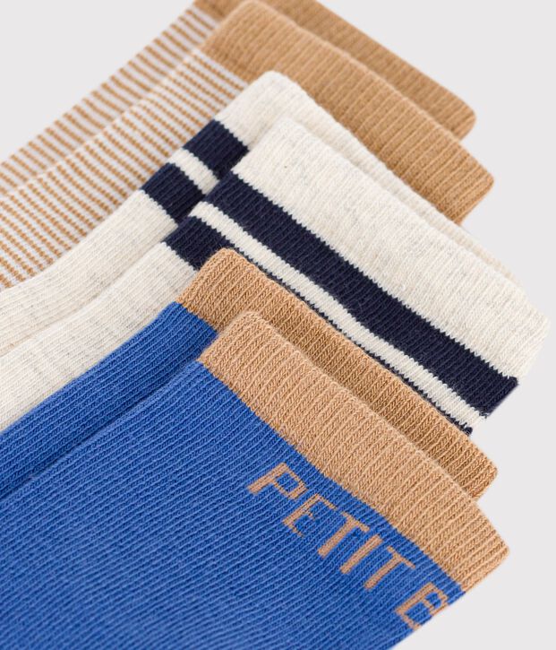 3er-Set Kinder-Socken aus Baumwolle mit Streifen vielfarbig