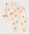 Phosphoreszierender Kinderpyjama aus Molton weiss AVALANCHE/ MULTICO