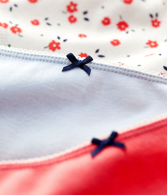 3er-Set Shortys aus Bio-Baumwolle mit Blumenmuster für Mädchen variante 1