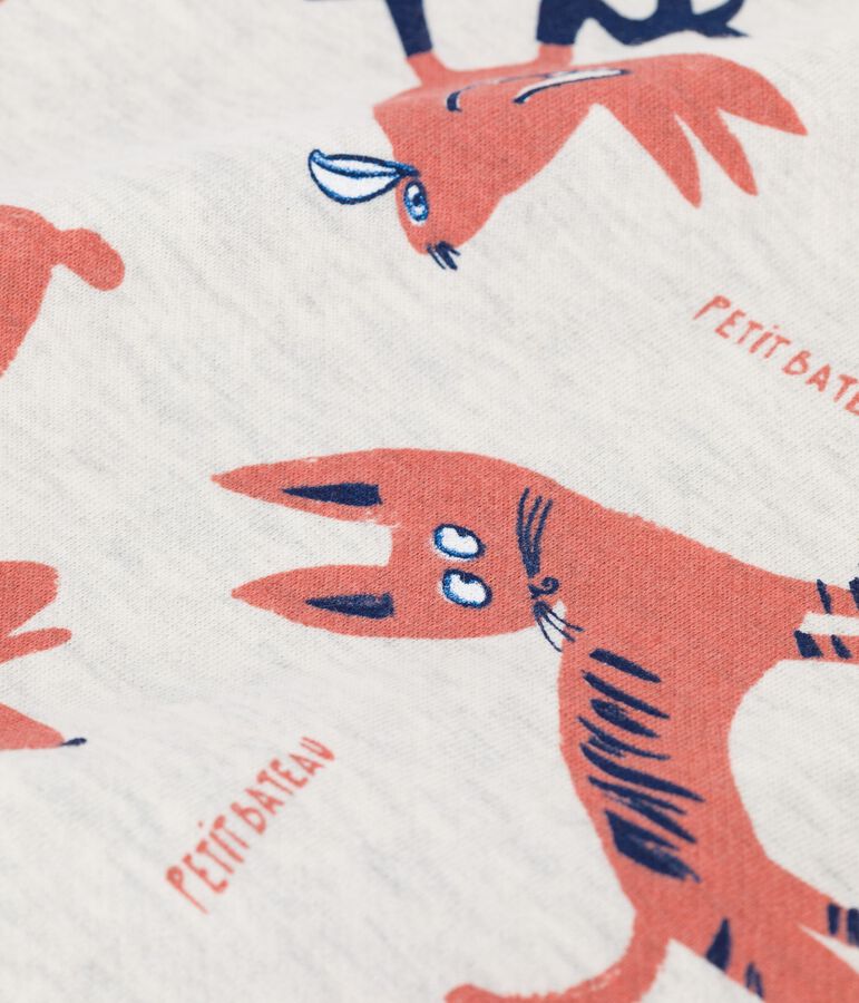 Kinder-Sweatshirt aus Molton beige MONTELIMAR/weiss MULTICO