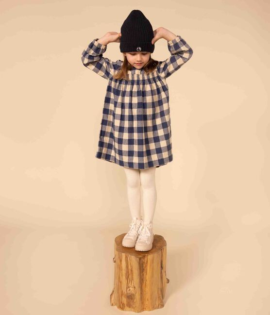 Kinderkleid aus Baumwoll-Flanell mit Karomuster für Mädchen INCOGNITO/ AVALANCHE