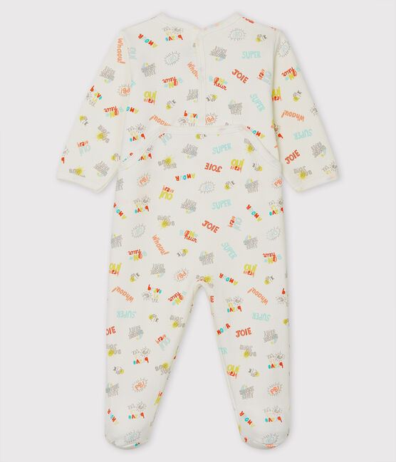Baby-Strampler aus Molton weiss MARSHMALLOW/weiss MULTICO