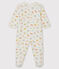 Baby-Strampler aus Molton weiss MARSHMALLOW/weiss MULTICO
