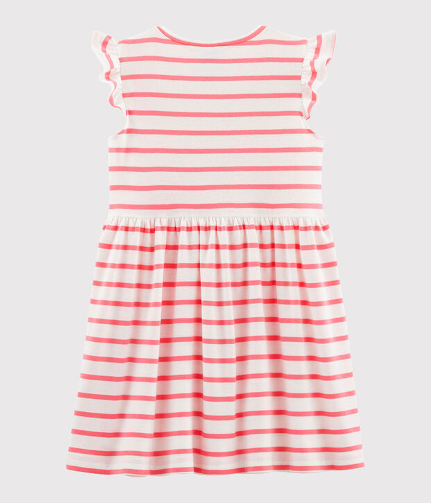 Kinder-Kleid f&uuml;r M&auml;dchen weiss/rosa