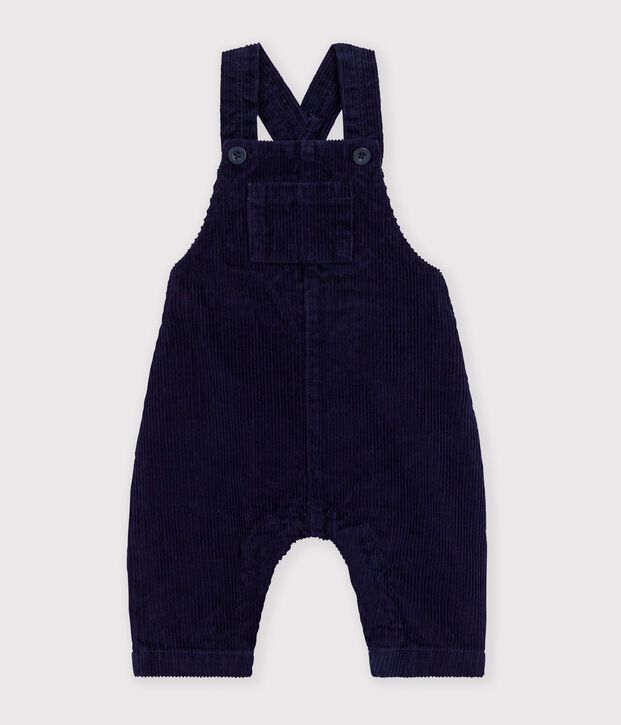 Langbeinige Baby-Latzhose aus einfarbigem Feincord SOIR