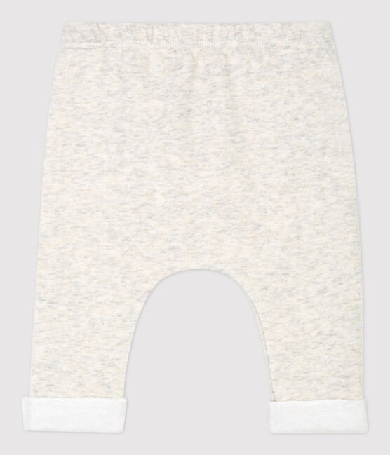 Baby-Hose aus Bio-Baumwolljersey in meliertem Grau beige MONTELIMAR CHINE