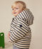 Baby-Winterjacke aus PU weiss AVALANCHE/blau SMOKING