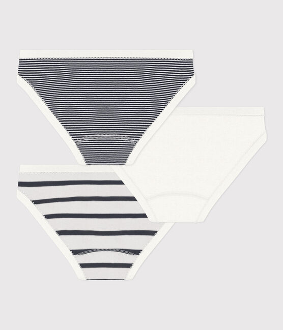 3er-Set-Slips mit Streifen für Mädchen variante 1