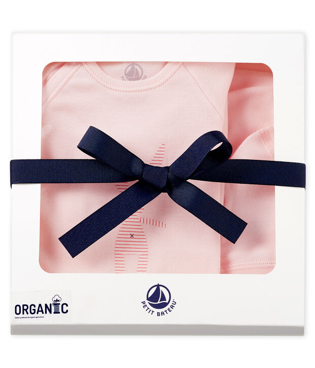 Geschenkset zur Geburt aus Rippstrick vielfarbig