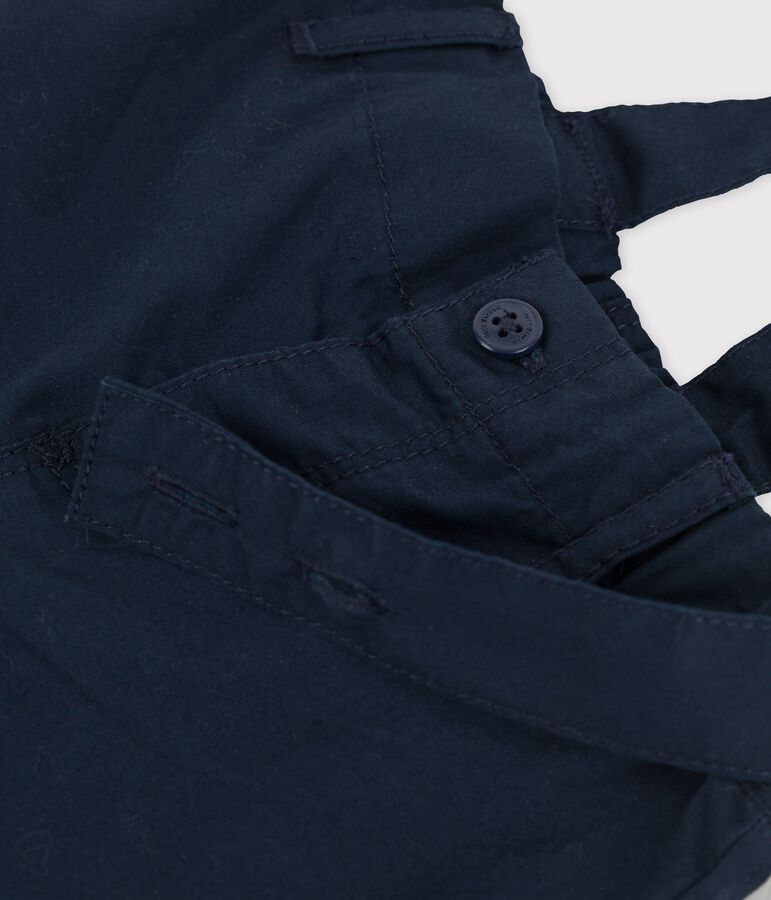 Baby-Shorts mit Tr&auml;gern aus Sergestoff blau