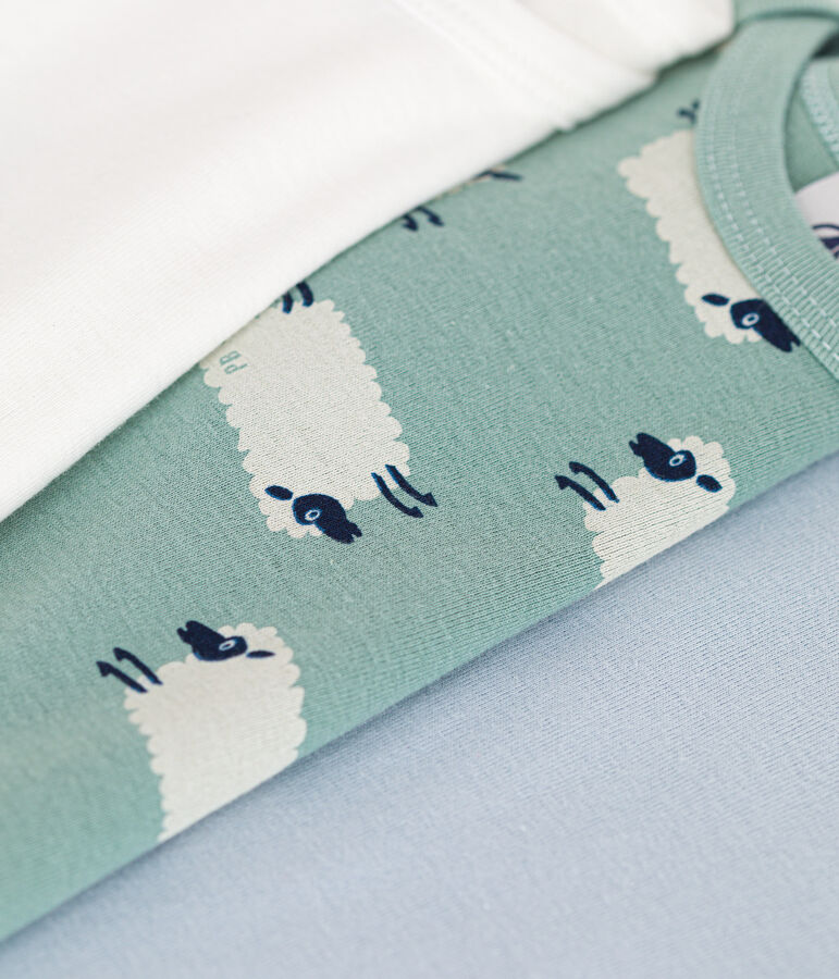 3er-Set lang&auml;rmelige Bodys aus Baumwolle mit Sch&auml;fchen f&uuml;r Babys vielfarbig