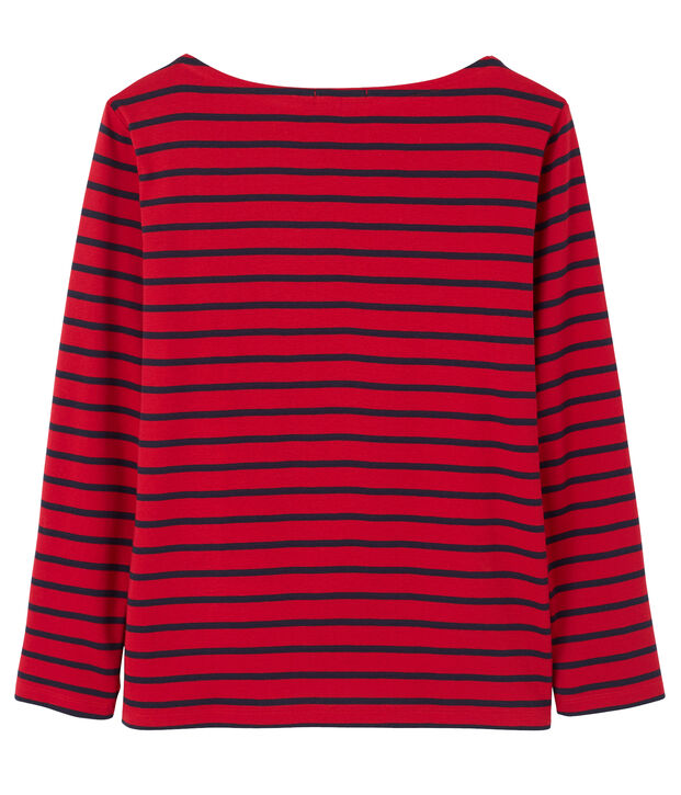 Gestreiftes T-Shirt unisex rot/blau