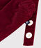 Baby-Trägershorts aus einfarbigem Fein-Cord AMARANTE