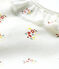 Kurzärmeliger Baby-Body mit Halskrause weiss MARSHMALLOW/weiss MULTICO
