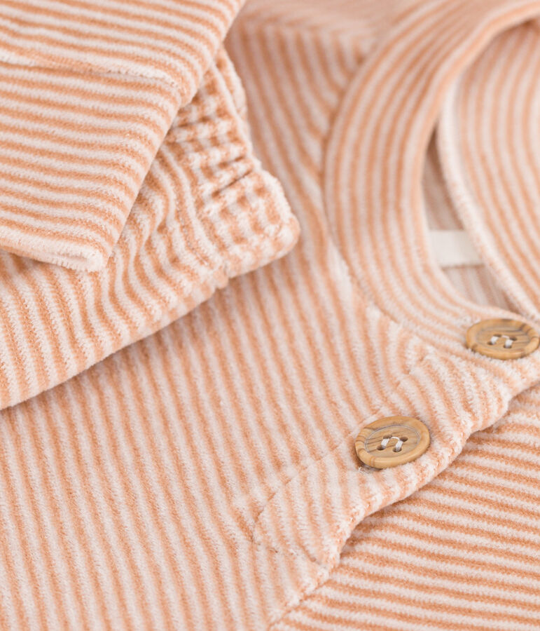 Zweiteiliges Baby-Set aus Nicki beige/weiss