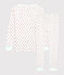 Pyjama Paris aus Baumwolle in schmaler Passform weiss MARSHMALLOW/rot PEPS