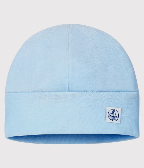 Baby-Mütze aus Bio-Baumwollnicki blau TOUDOU