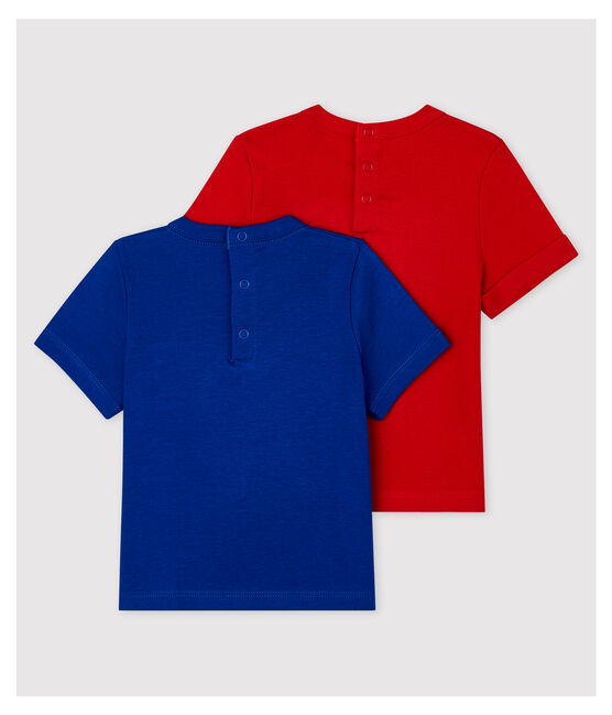2er-Set Baby-T-Shirts aus einfarbigem Rippstrick für Jungen variante 1
