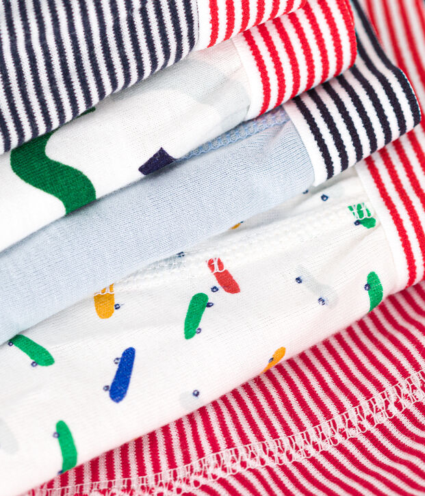 Set aus 5 Kinder-Boxershorts mit Skateboard-Motiv, aus Baumwolle vielfarbig