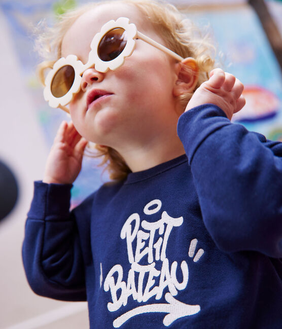 Baby-Sweatshirt aus Molton blau SMOKING