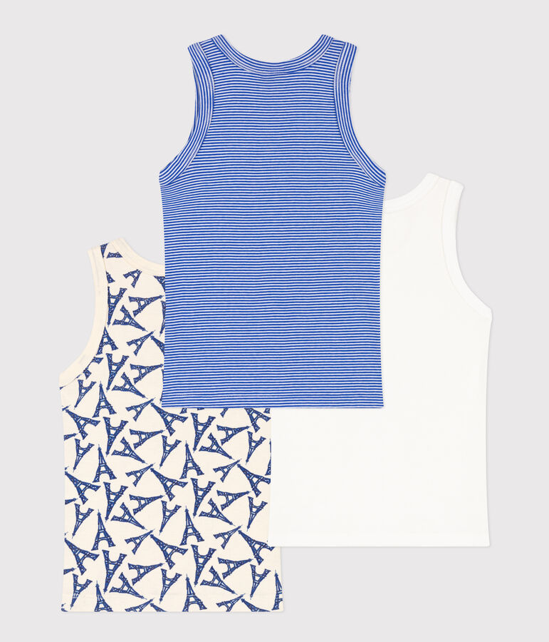 3er-Set Unterhemden aus Baumwolle f&uuml;r Jungen vielfarbig