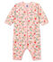Flauschiger Baby Mädchen Strampler ohne Fuß rosa JOLI/weiss MULTICO