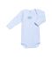 Baby-Body für Jungen, Langarm, geringelt blau FRAICHEUR/weiss ECUME