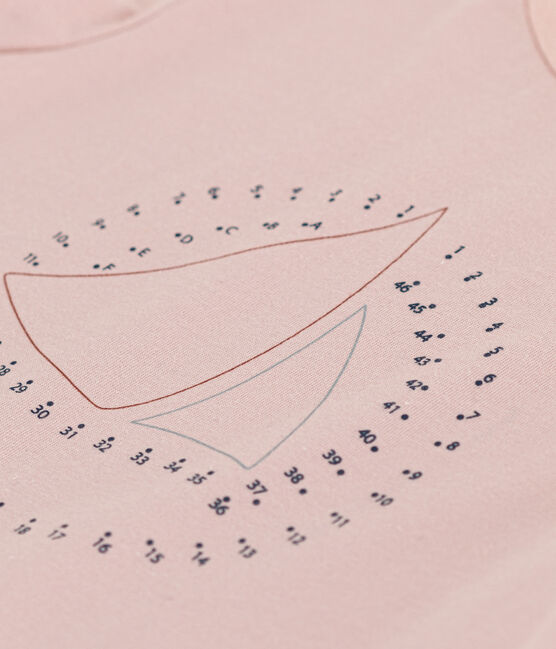 Mädchen-T-Shirt aus leichtem Jerseystoff rosa SALINE