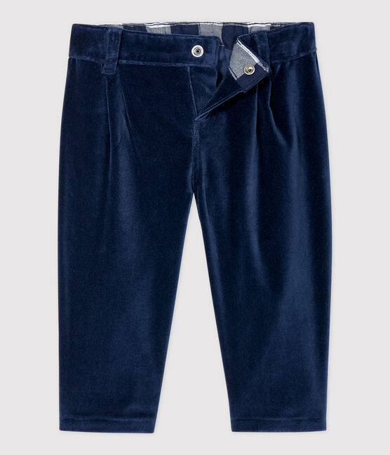 Baby-Cordhose für Jungen blau SMOKING