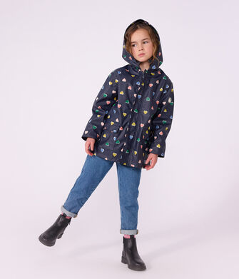 Kinder-Regenjacke mit Herzmotiv
