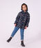 Kinder-Regenjacke mit Herzmotiv blau/vielfarbig