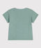 Kurzärmeliges Baby-T-Shirt aus einfarbiger Baumwolle grün PAUL