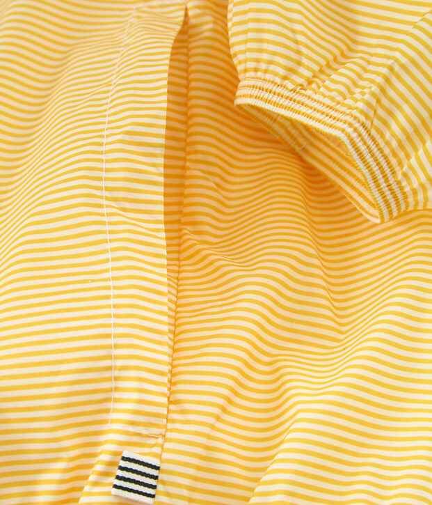 Kurze winddichte jacke unisex gelb/weiss