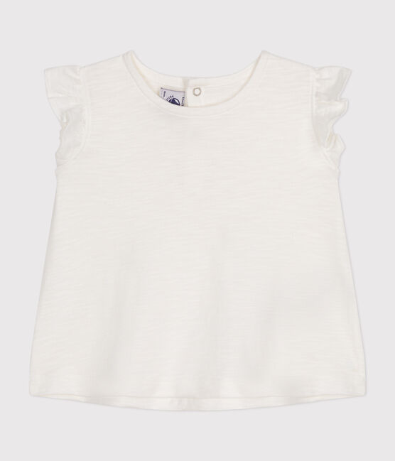 Ärmellose Babybluse aus Baumwolle weiss MARSHMALLOW