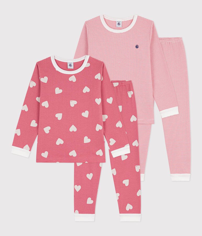 Set Kinder-Pyjamas aus gemusterter Baumwolle vielfarbig