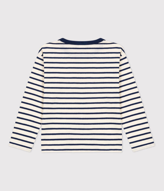 Langärmeliges Kinder-T-Shirt aus Baumwolle für Jungen weiss AVALANCHE/ MEDIEVAL