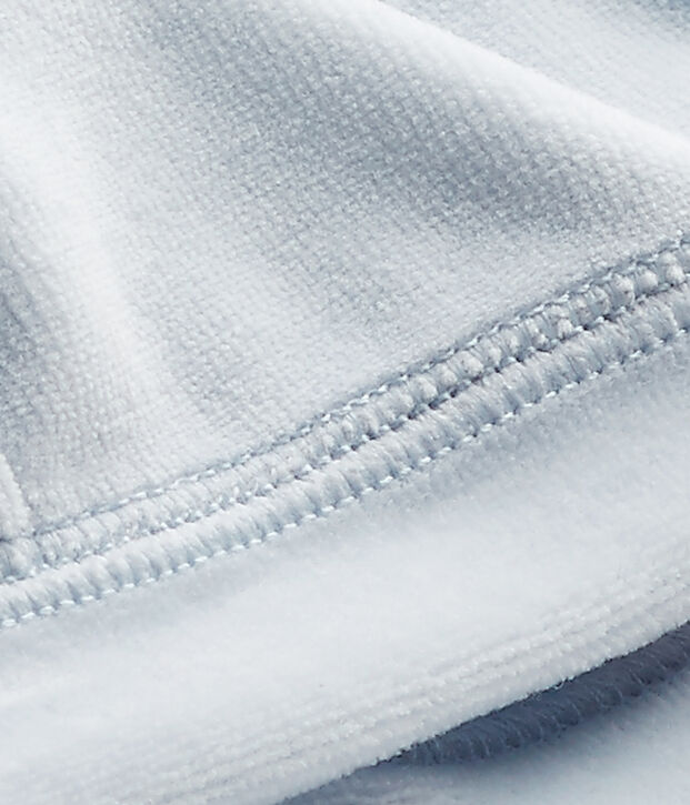 Unisex-M&uuml;tze aus Nicki f&uuml;r Neugeborene blau