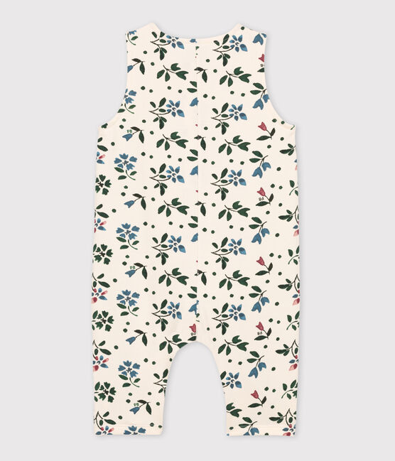 Langer Baby-Overall aus Molton weiss AVALANCHE/ MULTICO