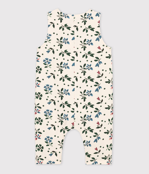 Langer Baby-Overall aus Molton naturfarben/vielfarbig