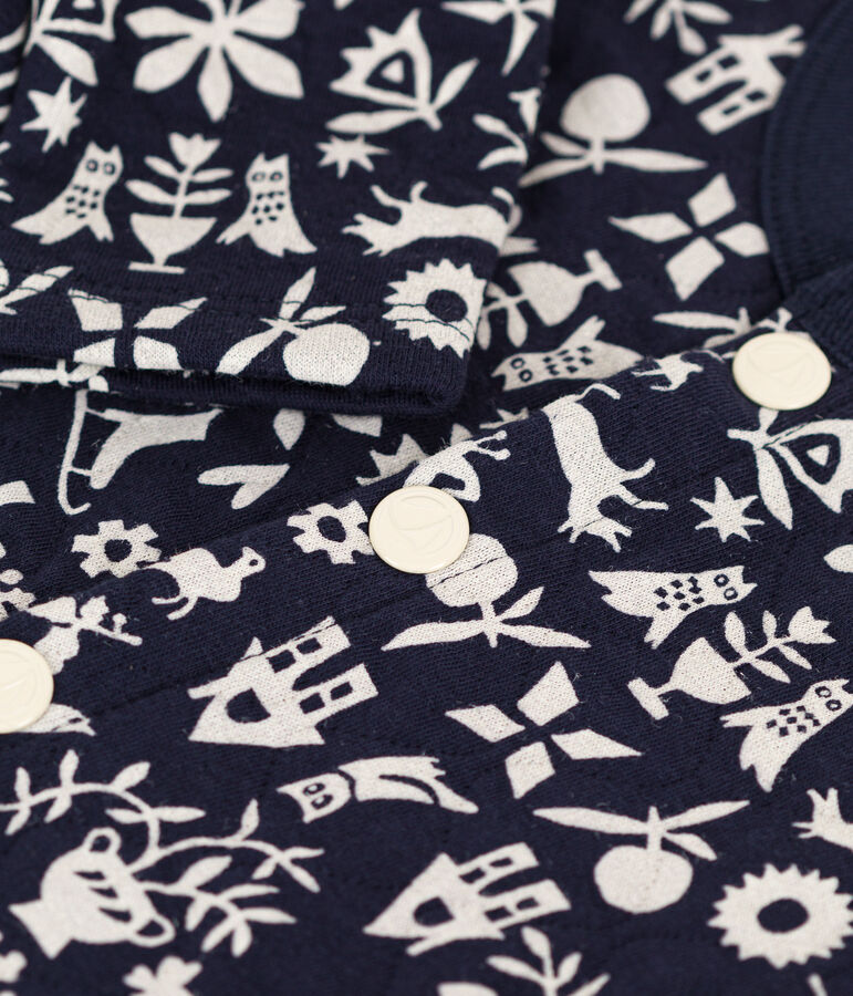 Baby-Cardigan aus gestepptem Doppeljersey mit Aufdruck blau SMOKING/ AVALANCHE