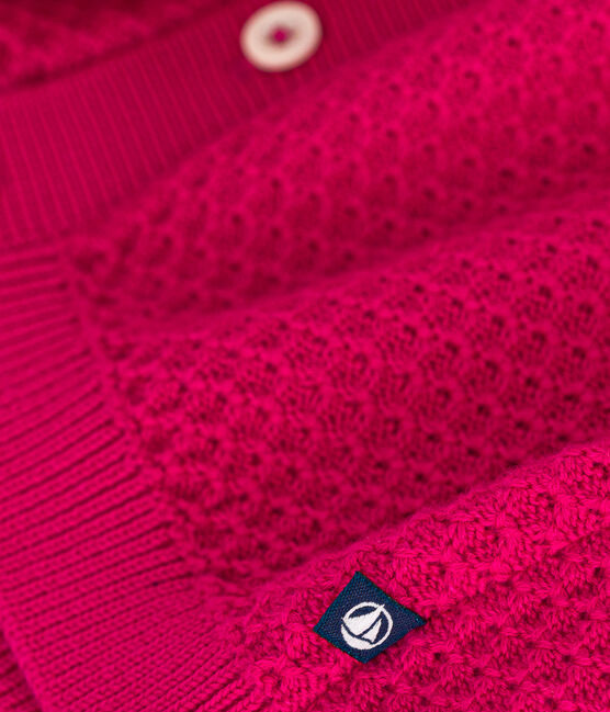 Baby-Cardigan aus Baumwollstrick rosa DELHI