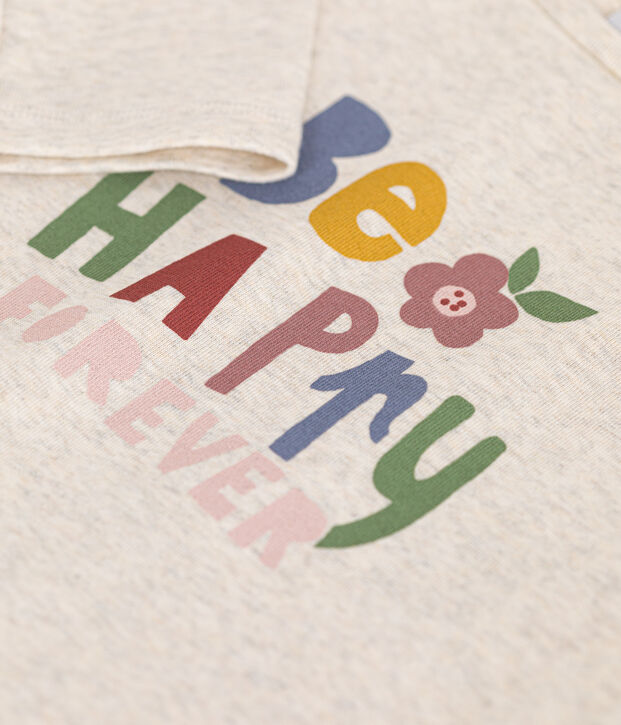 Lang&auml;rmeliges Kinder-T-Shirt aus Rippstrick f&uuml;r M&auml;dchen MONTELIMAR CHINE