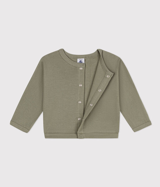 Baby-Cardigan aus Baumwolle grün MARECAGE
