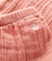 Baby-Hose aus Bio-Baumwollgaze rosa PAPAYE