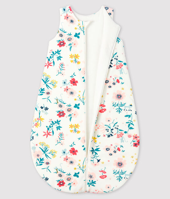 Babyschlafsack aus Nicki für Mädchen weiss MARSHMALLOW/weiss MULTICO
